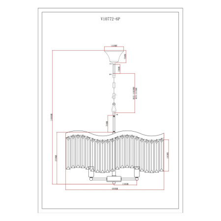 Подвесная люстра Moderli Wave V10772-6P