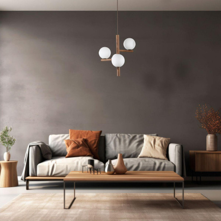 Подвесная люстра TK Lighting 10271 Estera Wood