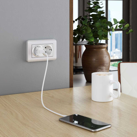 Розетка двойная с заземлением Werkel перламутровый рифленый W1172013 4690389161070