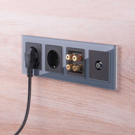 ТВ-розетка оконечная Werkel черный матовый W1183008 4690389157028