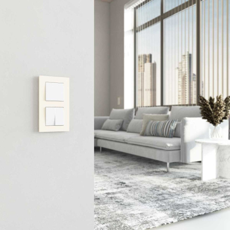 Выключатель двухклавишный проходной Werkel белый W1122001 4690389155215