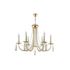 Подвесная люстра Crystal Lux Victoria SP6 Gold/Amber