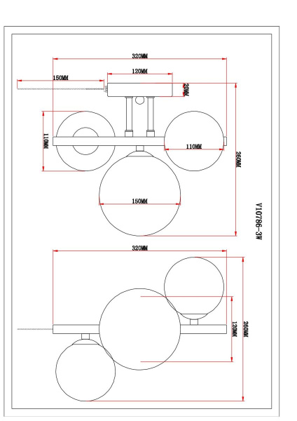 Бра Moderli Renny V10786-3W