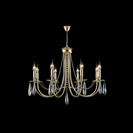 Подвесная люстра Crystal Lux Victoria SP8 Gold/Amber
