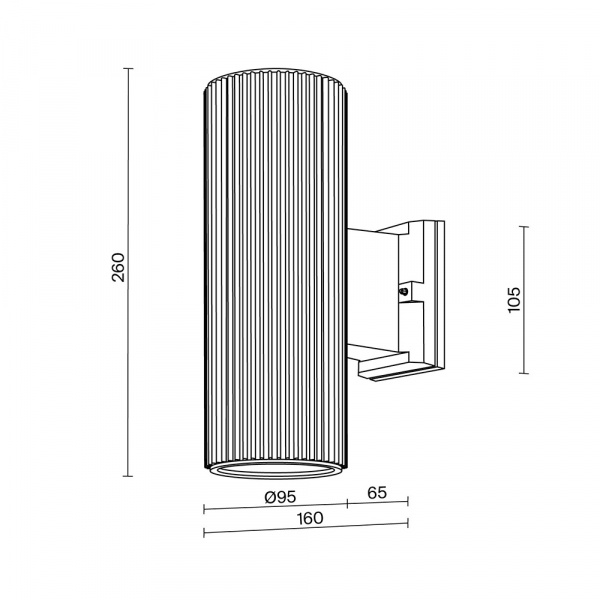 Настенный светильник Maytoni Outdoor O419WL-02B