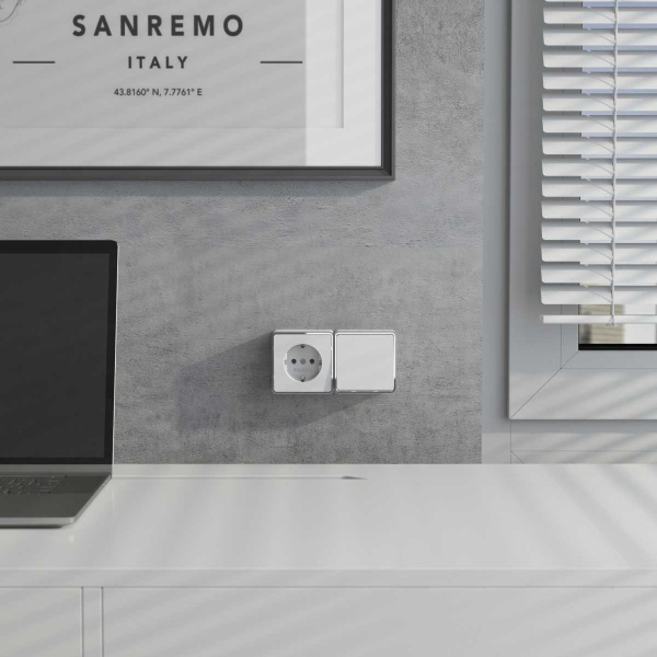 Выключатель одноклавишный проходной Werkel Gallant белый W5012001 4690389164057