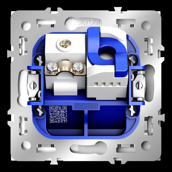 Розетка телевизионная встраиваемая S70 TV+RJ45 кат. 6, (белый глянцевый) Voltum VLS060701