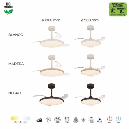 Люстра-вентилятор Mantra SLIM FAN 9007