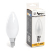 Лампа светодиодная Feron E14 15W 2700K Свеча Матовая 38255