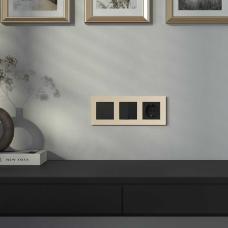 Розетка с заземлением Werkel черный матовый W1171008 4690389156878