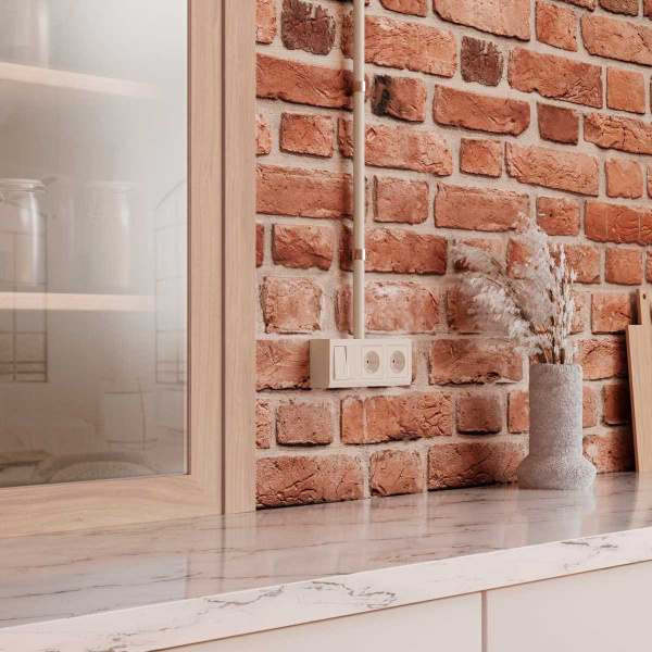 Коробка для накладного монтажа Werkel слоновая кость W8000003 4690389170836