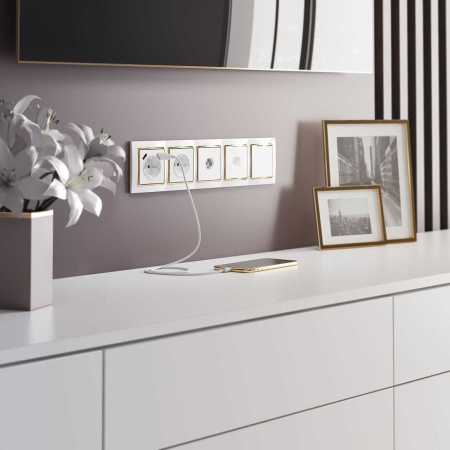 ТВ-розетка оконечная Werkel белый W1183001 4690389155390