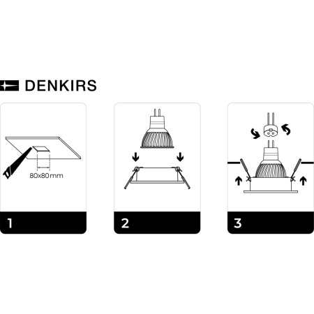 Встраиваемый светильник Denkirs Billum DK3021-BK