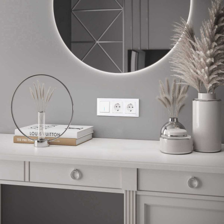 Выключатель одноклавишный с подсветкой Werkel белый W1110101 4690389155048