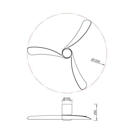 Люстра-вентилятор Mantra NEMO M 9047