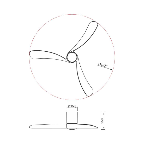 Люстра-вентилятор Mantra NEMO M 9047