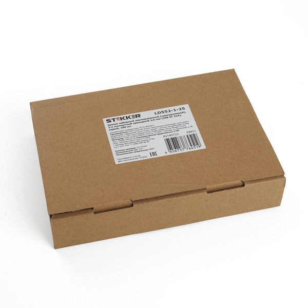 Зажим пружинный, 2-проводной проходной ЗНИ - 2,5 (JXB ST 2,5), серый Stekker 39951