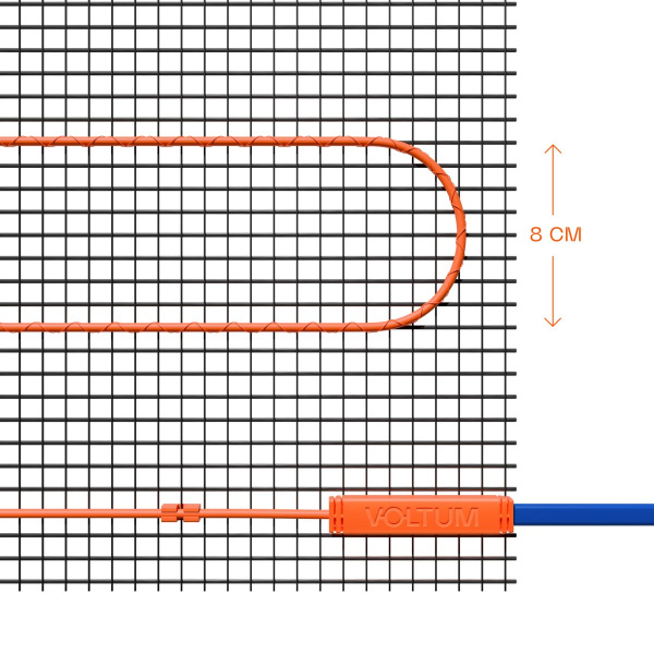 Нагревательный мат Voltum 200 Вт/м 10 м 5 м2 VLT01-200-5.0