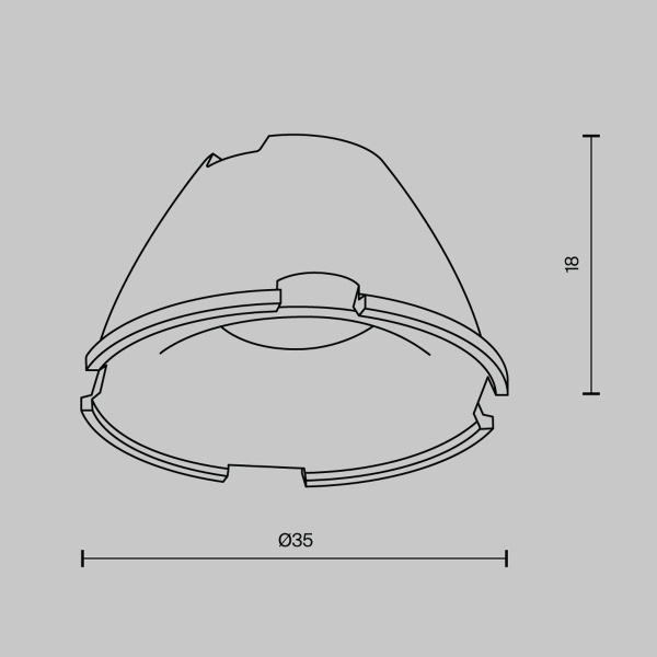 Линза Maytoni Technical Downlight для Alfa LED 36° LensD35-36