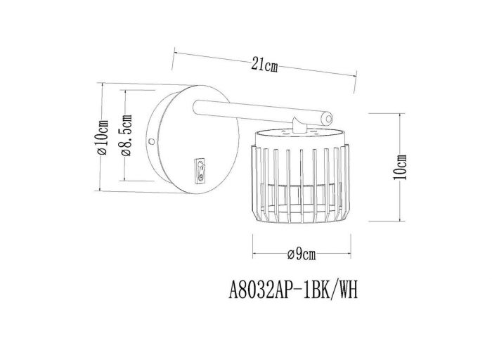 Бра Arte Lamp Atria A8032AP-1BK — изображение 2
