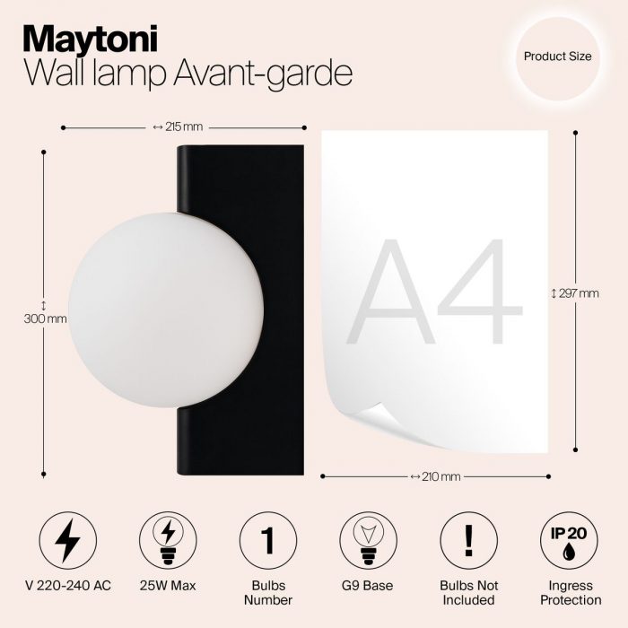 Бра Maytoni Avant-garde MOD324WL-01B — изображение 2