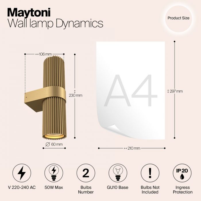 Бра Maytoni Dynamics MOD326WL-02MG — изображение 2