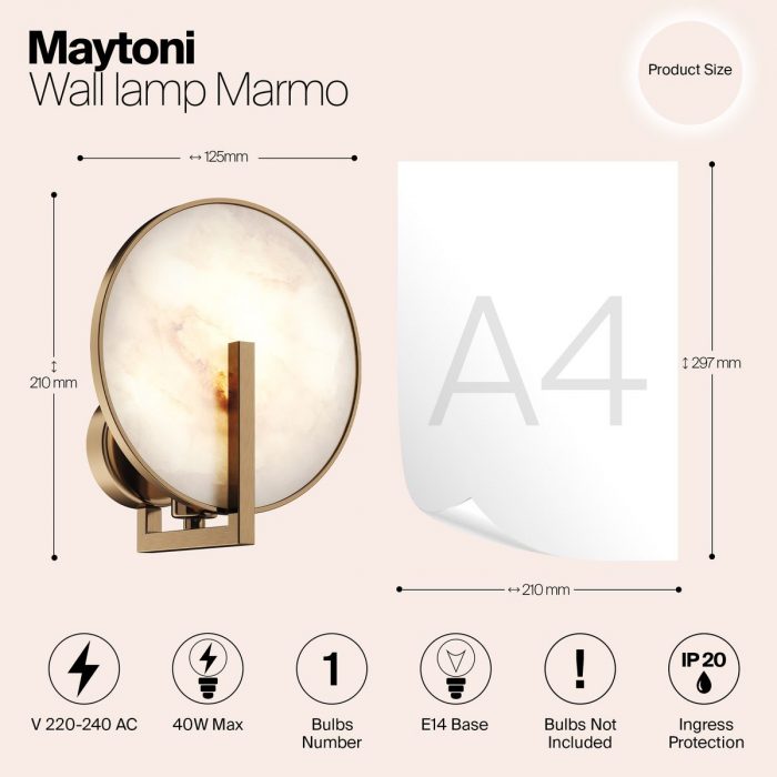 Бра Maytoni Marmo MOD099WL-01G2 — изображение 2