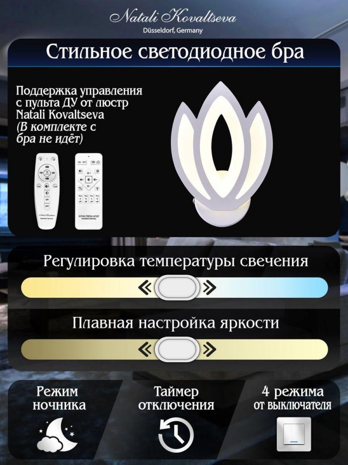 Бра Natali Kovaltseva Led Lamps 81124/1W — изображение 2