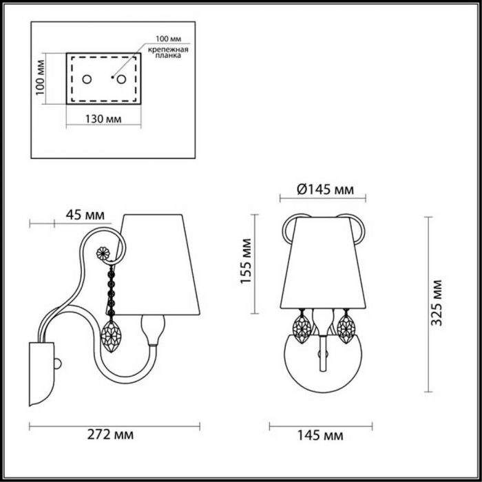 Бра Odeon Light Classic Gaellori 3393/1W — изображение 4