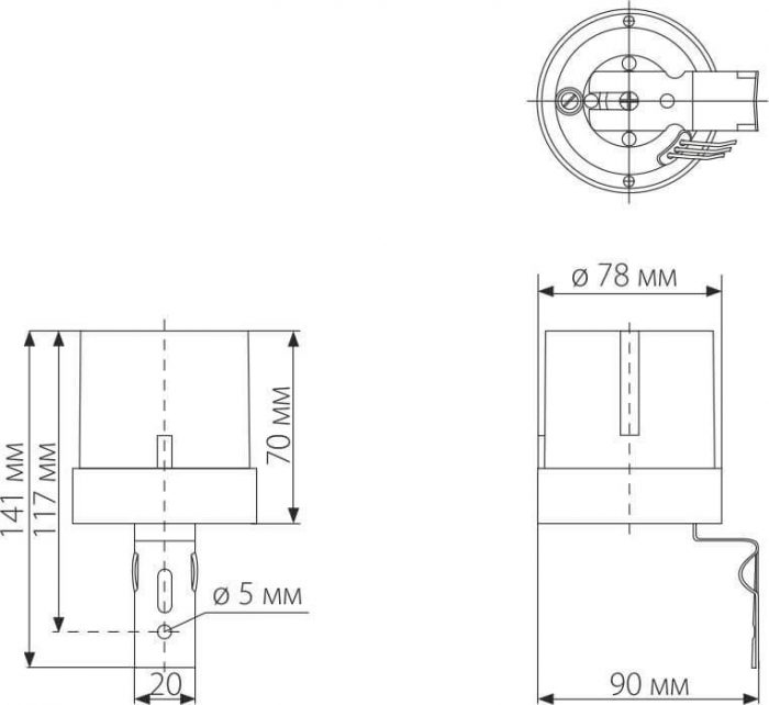 Датчик освещенности SNS-L-07 5500W IP44 Белый a030063 — изображение 7