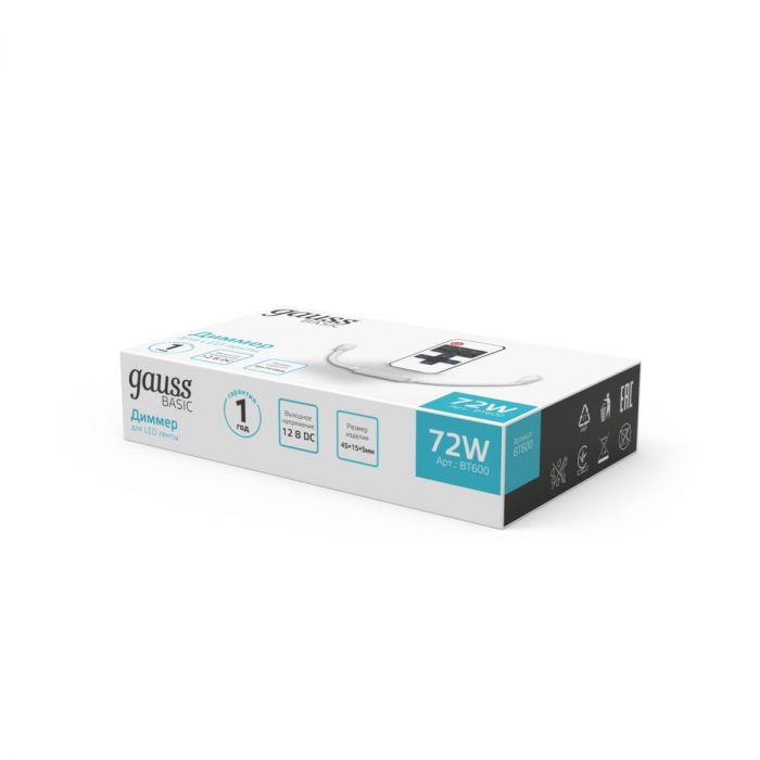 Диммер для светодиодной ленты Gauss LED 12V 72W BT600 — изображение 4