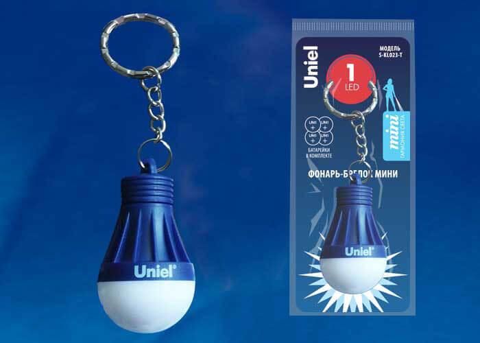 Фонарь-брелок светодиодный «Uniel» Uniel Standard Mini от батареек 55х30 S-KL023-T Blue UL-00004093 — изображение 2