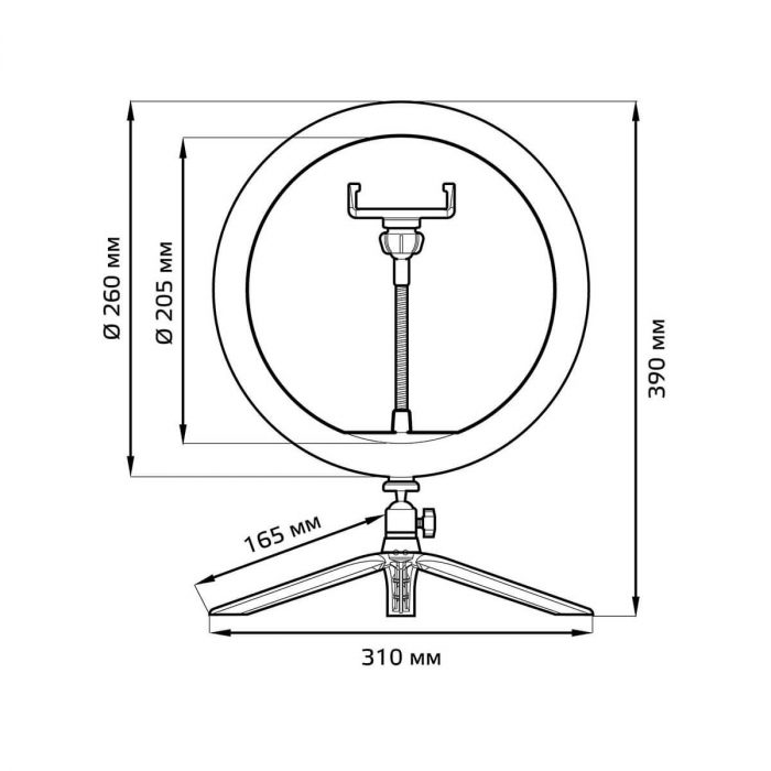 Кольцевой светодиодный светильник Gauss Ring Light RL002 — изображение 7