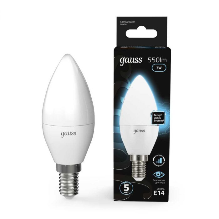 Лампа светодиодная Gauss E14 6.5W 4100К матовая 103101207 — изображение 7