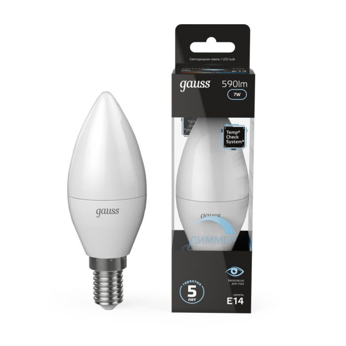 Лампа светодиодная Gauss E14 6.5W 4100К матовая 103101207 — изображение 8