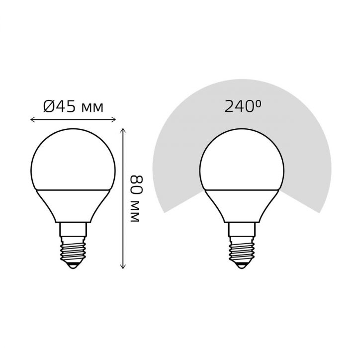 Лампа светодиодная Gauss E14 9.5W 3000K матовая 105101110 — изображение 4