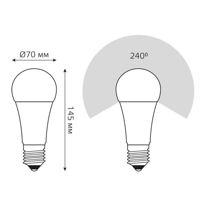 Лампа светодиодная Gauss E27 30W 4100K матовая 73229 — изображение 5