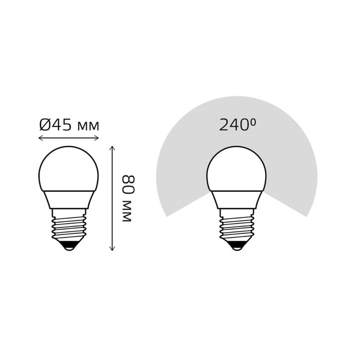 Лампа светодиодная Gauss E27 9.5W 4100K матовая 105102210 — изображение 5