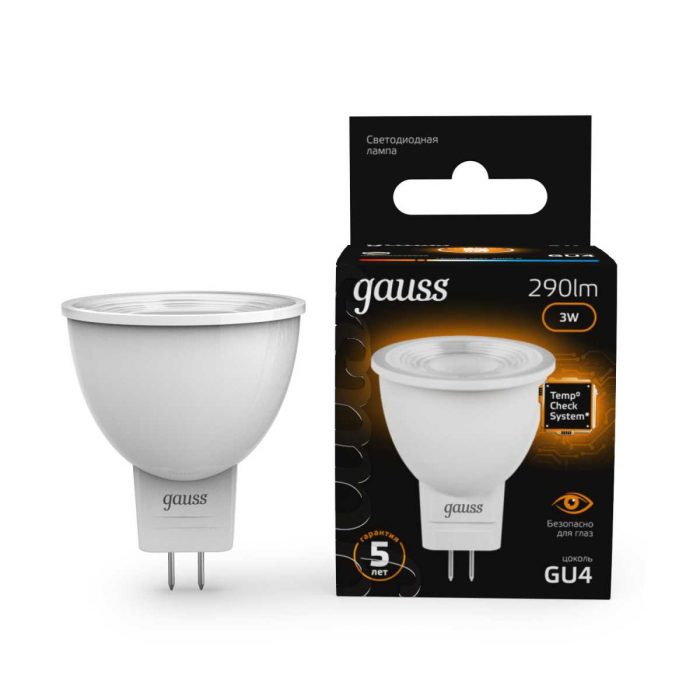 Лампа светодиодная Gauss GU4 3W 3000K матовая 132517103 — изображение 4