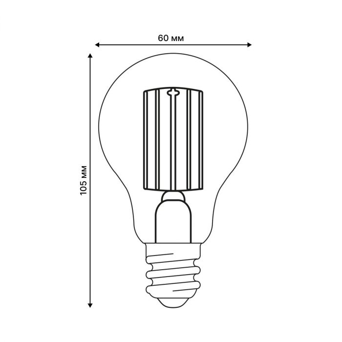 Лампа светодиодная Uniel E27 5W 3000K прозрачная LED-A60-5W/3000K/E27/CL GLY01TR UL-00011932 — изображение 2