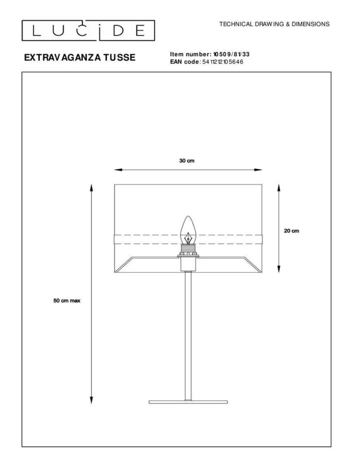 Настольная лампа Lucide Extravaganza Tusse 10509/81/33 — изображение 2