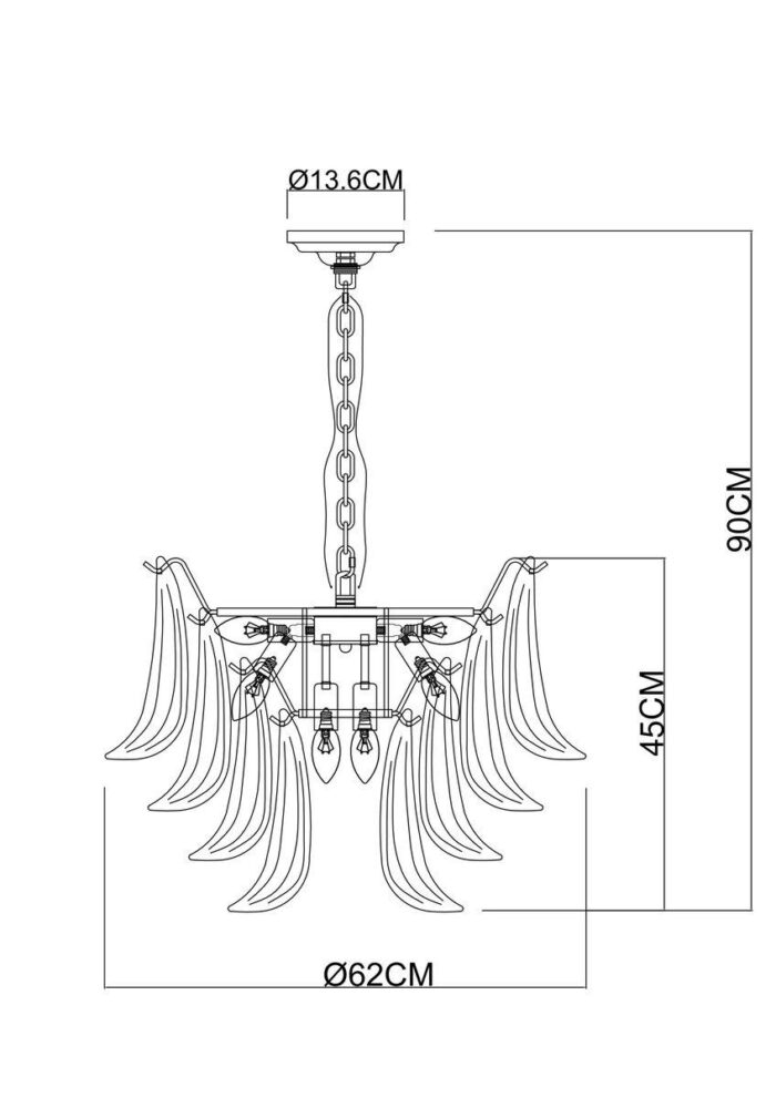 Подвесная люстра Arte Lamp Maya A4072LM-9GO — изображение 2