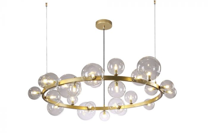 Подвесная люстра Crystal Lux Agata SP24 V2 Gold/Transparente — изображение 3
