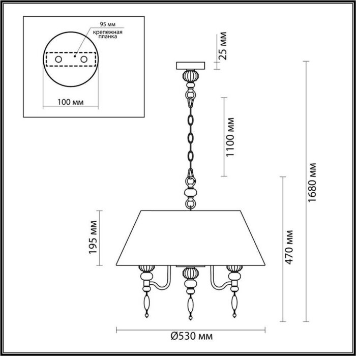 Подвесная люстра Odeon Light Exclusive Sochi 4896/5A — изображение 6