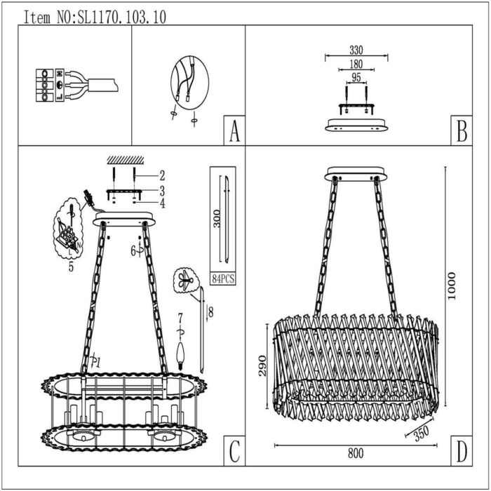 Подвесная люстра ST Luce Fabio SL1170.103.10 — изображение 2