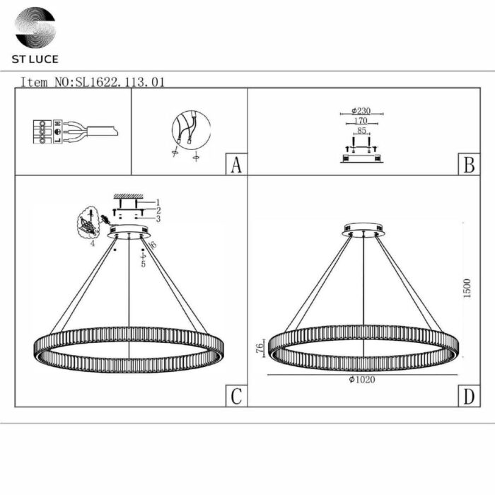 Подвесная люстра ST Luce SL1622.113.01 — изображение 3