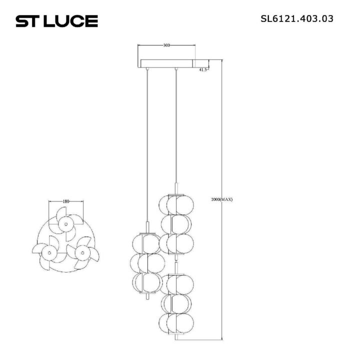 Подвесная светодиодная люстра ST Luce Talisman SL6121.403.03 — изображение 2