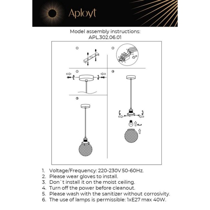 Подвесной светильник Aployt Sofi APL.302.06.01 — изображение 2