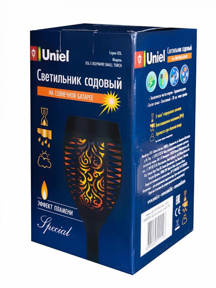 Светильник на солнечных батареях Uniel Фонари USL-S-183/PM490 Small Torch UL-00004281 — изображение 3