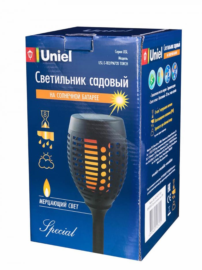 Светильник на солнечных батареях Uniel Фонари USL-S-183/PM490 Small Torch UL-00004281 — изображение 4